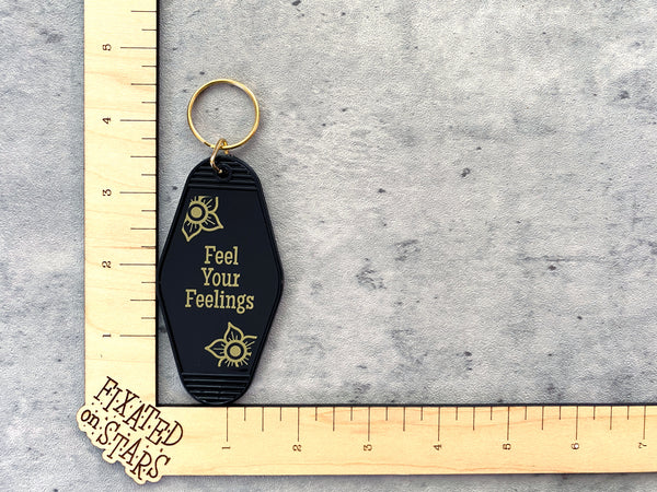 Feel Your Feelings Motel Keychain